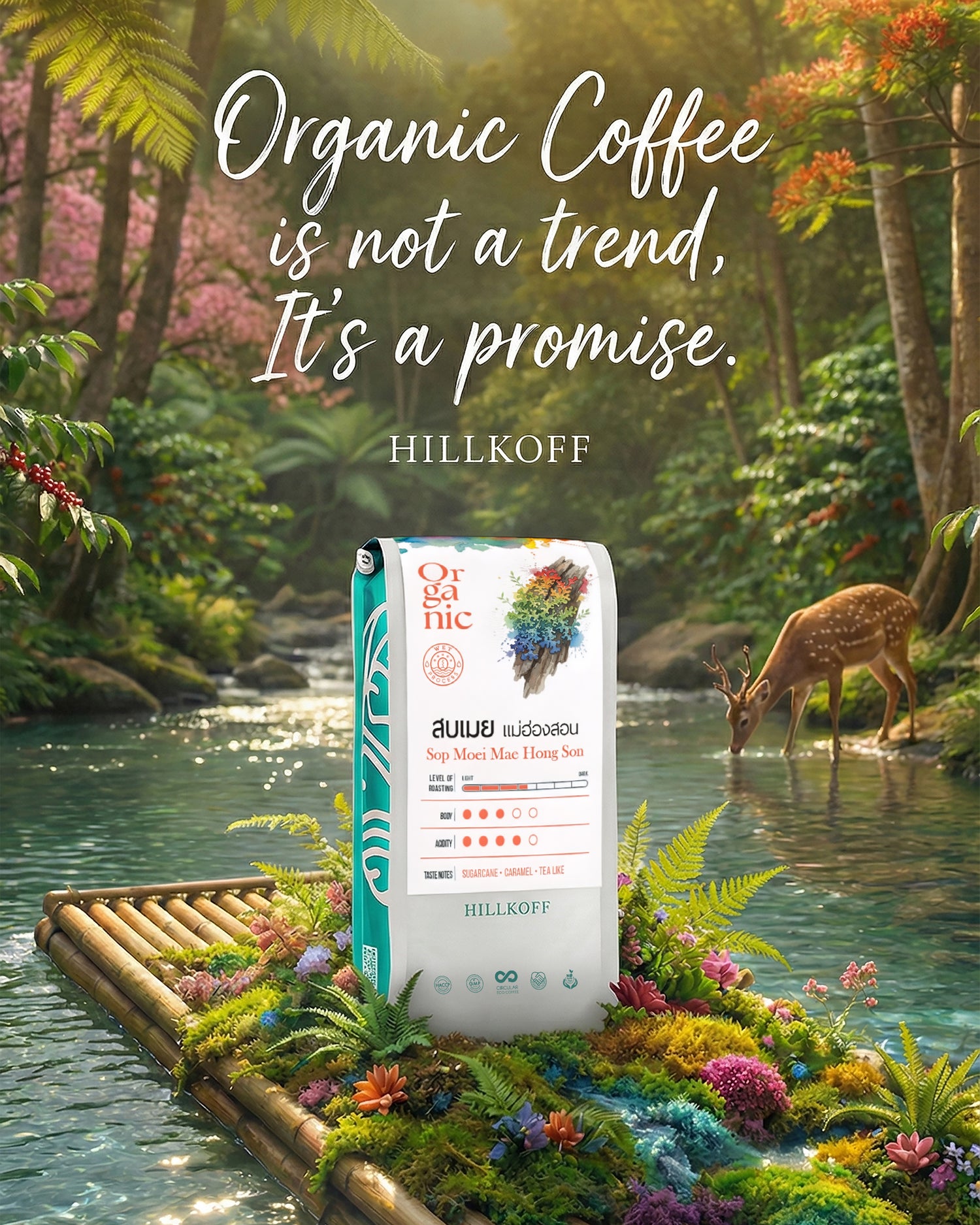 HillKoff- Organic Sop Moei Arabica Coffee, Mae Hong Son