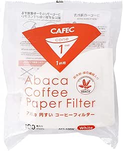 Cafec Abaca Cone Shaped Paper Filter Cup 1 (100pc)