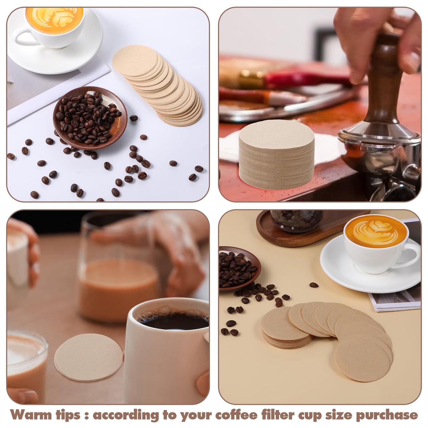 ورق ترشيح AeroPress/Espresso أبيض وطبيعي غير مبيض