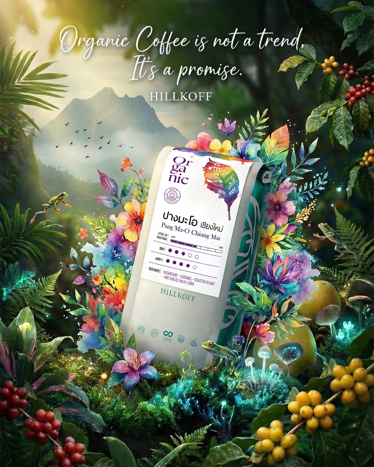 HillKoff- Organic Pang Ma O Arabica Coffee, Chiang Mai