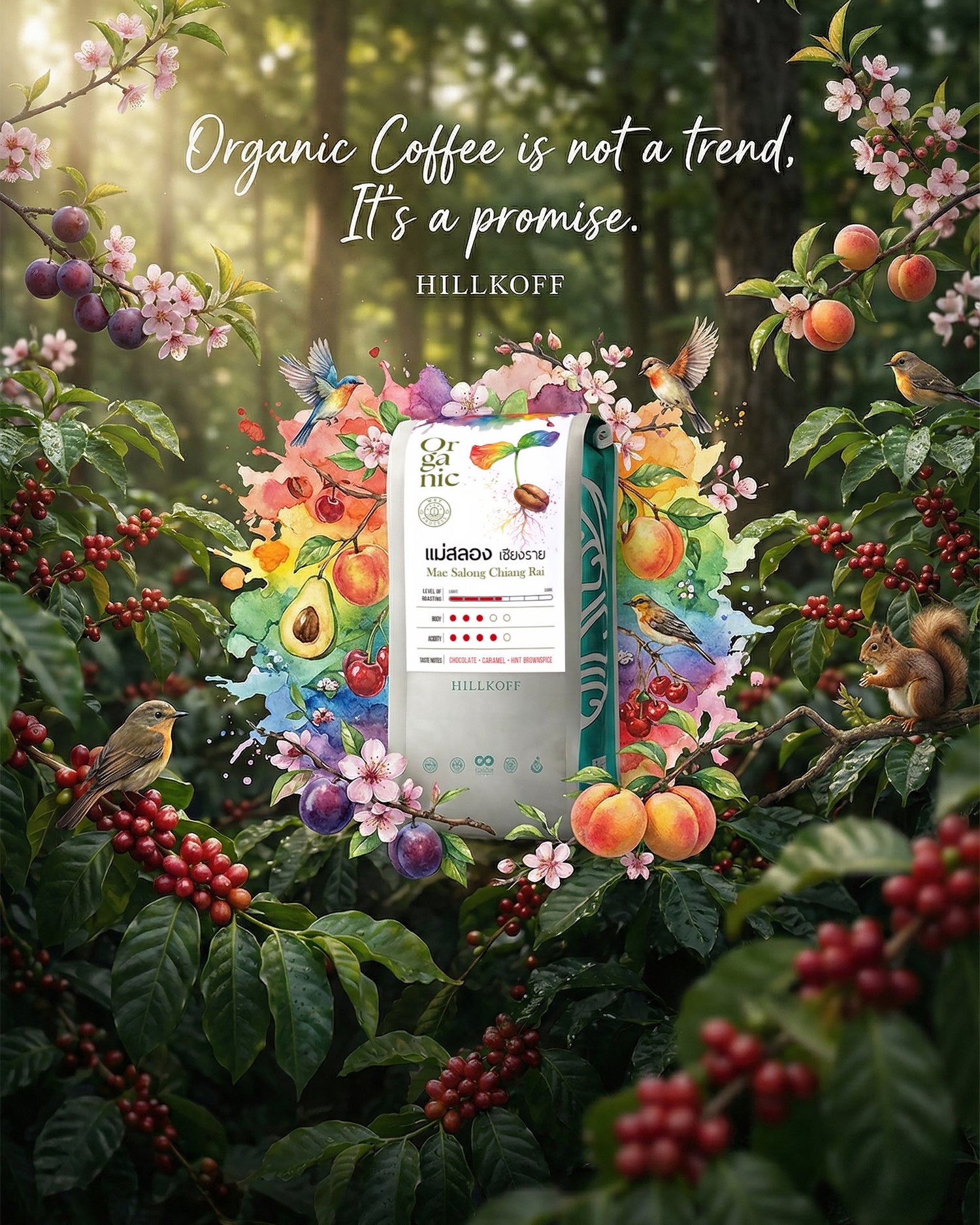 HillKoff- Organic Mae Salong Arabica Coffee, Chiang Rai.